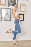 Ceci Medium Wash High Rise Slim Straight Jeans