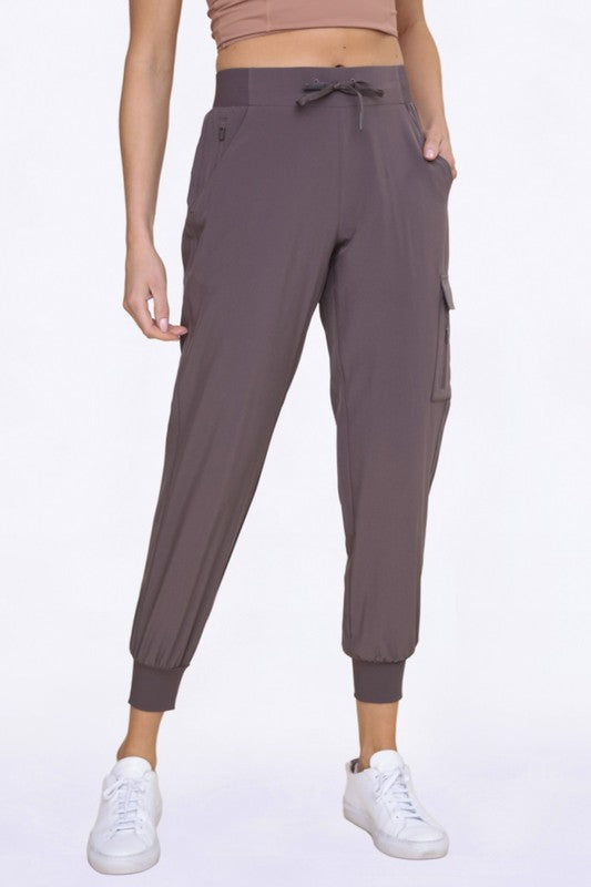 Cocoa Colored High Waisted Capri Active Joggers