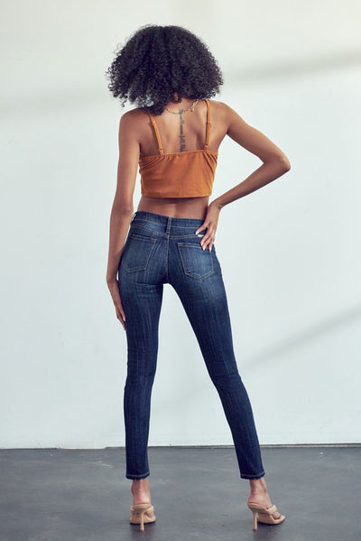 Brooke Dark Wash Mid Rise Jeans