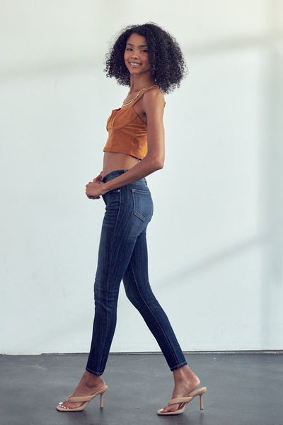Brooke Dark Wash Mid Rise Jeans