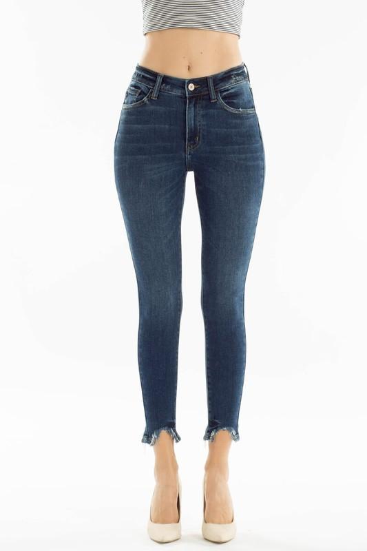 Denise Dark High Rise Skinny Ankle Jeans