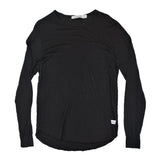 Black 4 Corners Long Sleeve Crew Neck Tee