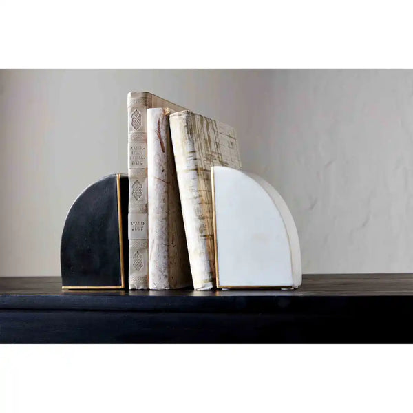 White Marble Bookend