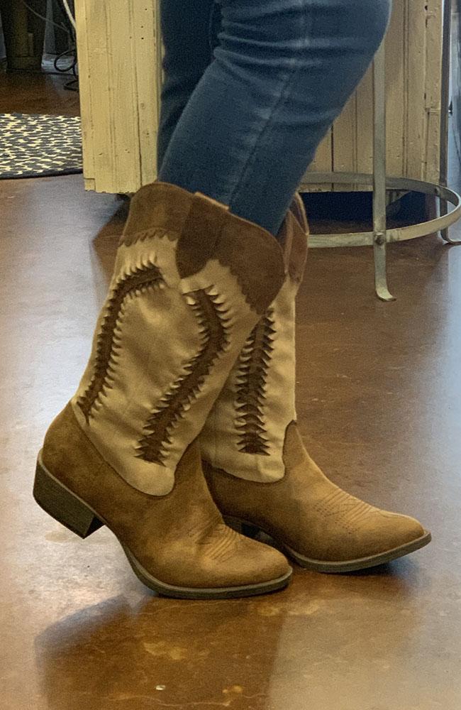 Wearhouse Wrangler Saddle Tan Cowboy Boots