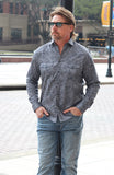 Blue Western Indigo Button Up