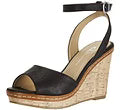 Noir Allure Black & Nubuck Wedge Heel