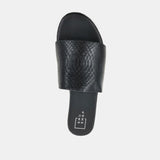Brielle Black Snake Print Wedge Sandals