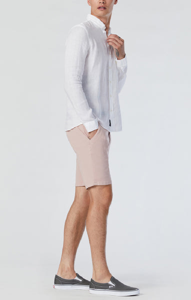 Rose Colored Twill Shorts