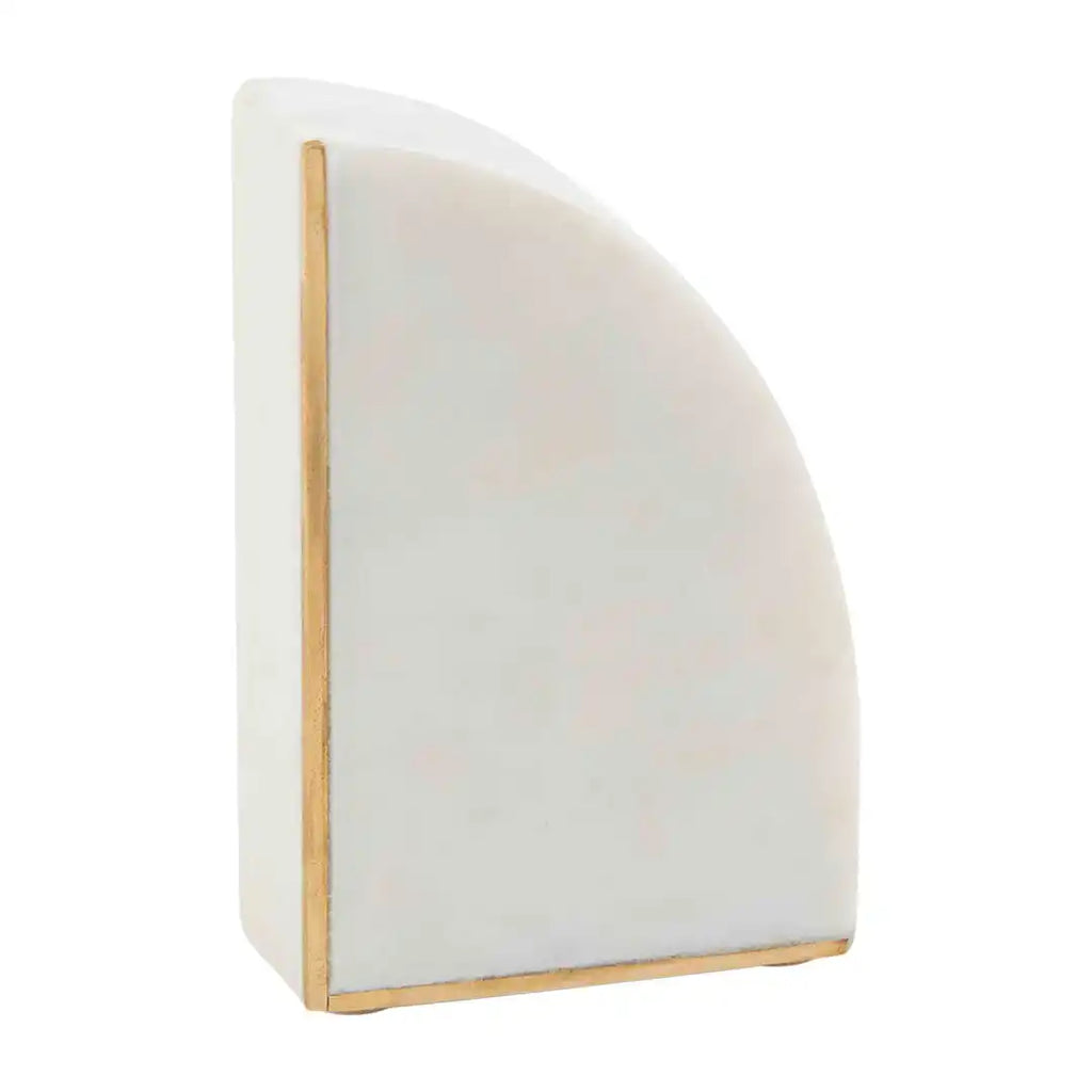 White Marble Bookend