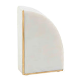 White Marble Bookend