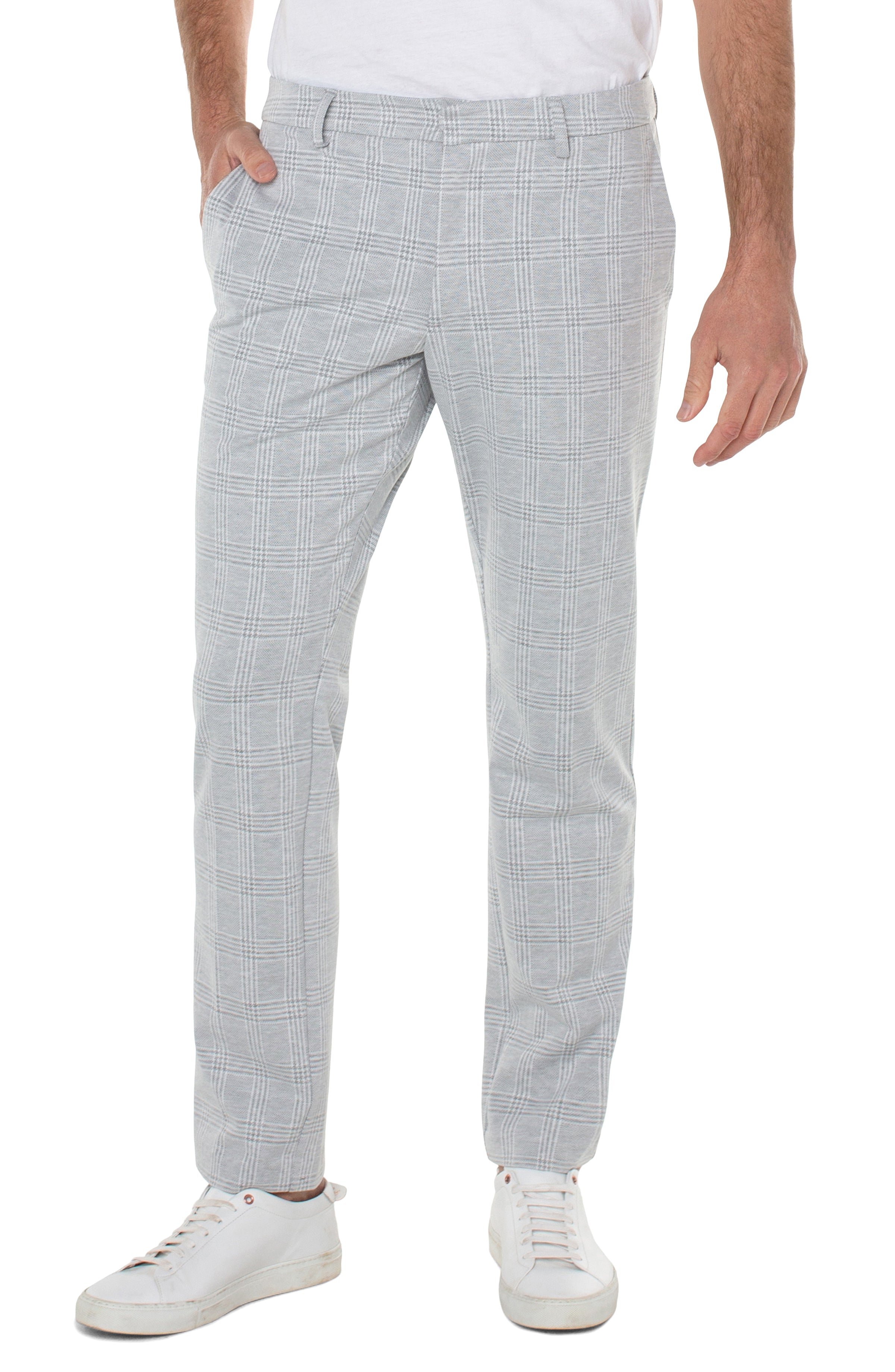 Light grey plaid on sale pants