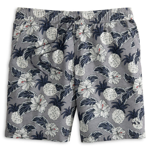 Fish Hippie Charcoal Colored Pineapple Print Volley Shorts