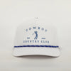White Cursive Roped Hat