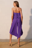 Purple Strapless Jumpsuit