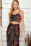 Black Multi Floral Top