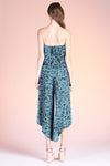 Jade Animal Print  Strapless Jumpsuit
