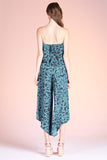 Jade Animal Print  Strapless Jumpsuit