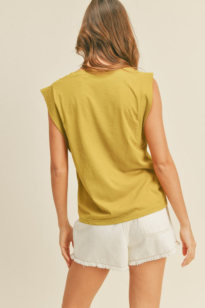 Lemon Grass Colored Sleeveless Top