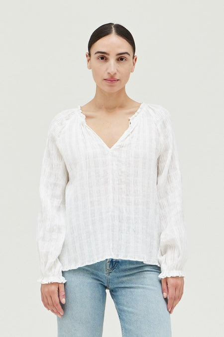 Americana Knit Long Sleeve Pullover Top