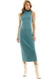 Seafoam Twist Back Midi Dress