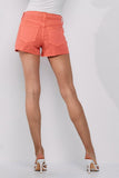Burnt Sienna Colored Mid Rise Shorts