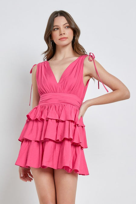 Raspberry Colored Matte Crepe Cami Wrap Maxi Dress