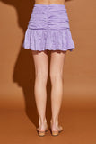 Lavender Colored Pleated Shirring Skirt