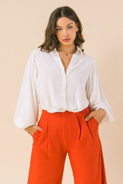 Whimsical Ivory Colored Poetess Blouse