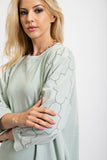 Light Grey Colored Mineral Wash Terry Knit Dress