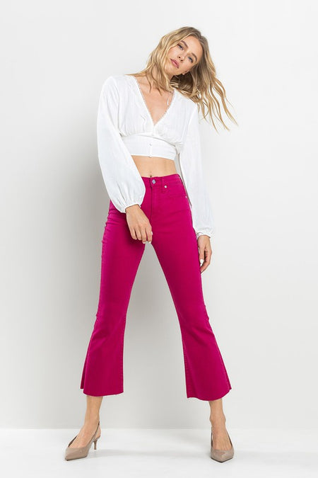 Emily Patch Pocket Flare High Rise Jeans