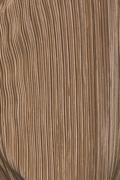 Bronze Elegance Pleated Palazzo Pants
