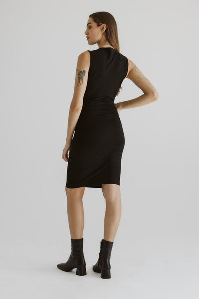 Black Colored Bodycon Mini Dress
