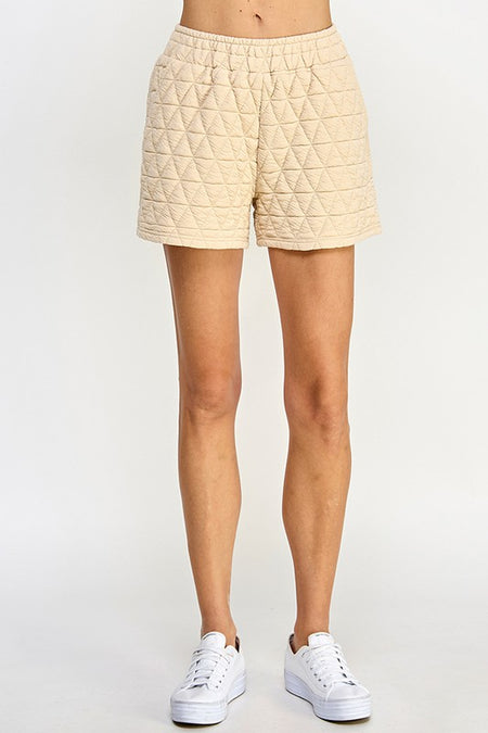 Olive Quilted Shorts