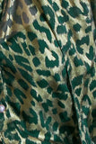Green Colored Leopard Print Semi Sheet Top