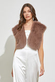 Mocha Colored Faux Fur Vest