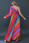 Starry Night One-Shoulder Maxi Elegance Dress