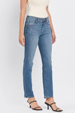 Gina Mid Rise Straight Leg Jeans