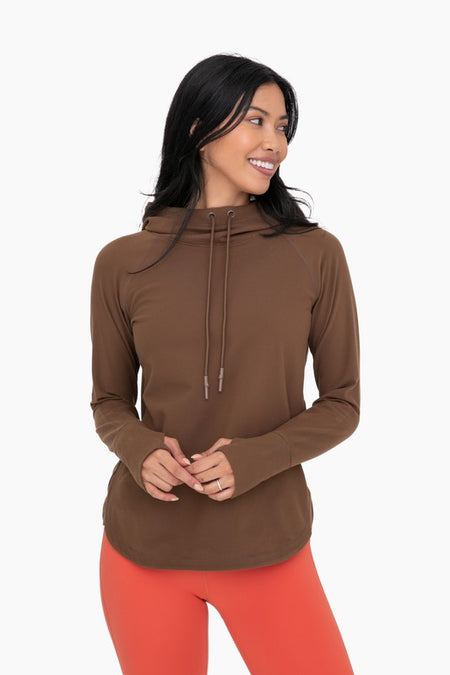 Olive Colored Round Neck Balloon Sleeve Cropped Sweatshirt