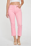Emery Pink High Rise Cropped Jeans