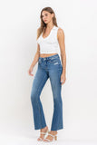 Tara Mid Rise Cropped Bootcut Jeans