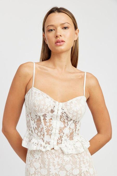 Off White Crochet Knitted Front and Back Reversible Top