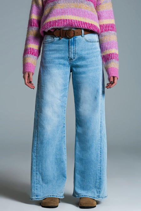 Light Wash Slouchy Wide Leg Jeans