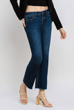 Sienna Mid Rise Raw Hem Flare Jeans