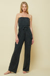 Black Tube Top Jumpsuit
