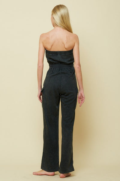 Black Tube Top Jumpsuit