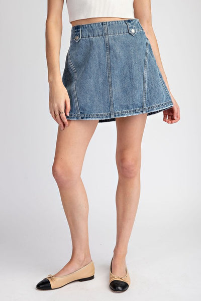 Mineral Washed Mini Skirt