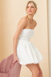 Off-White Bubble Hem Mini Dress