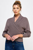 Mixed Texture Coco Wrap Sweater