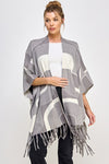 Silver Geo Fringe Poncho