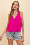 Hot Pink V-Neck Cami